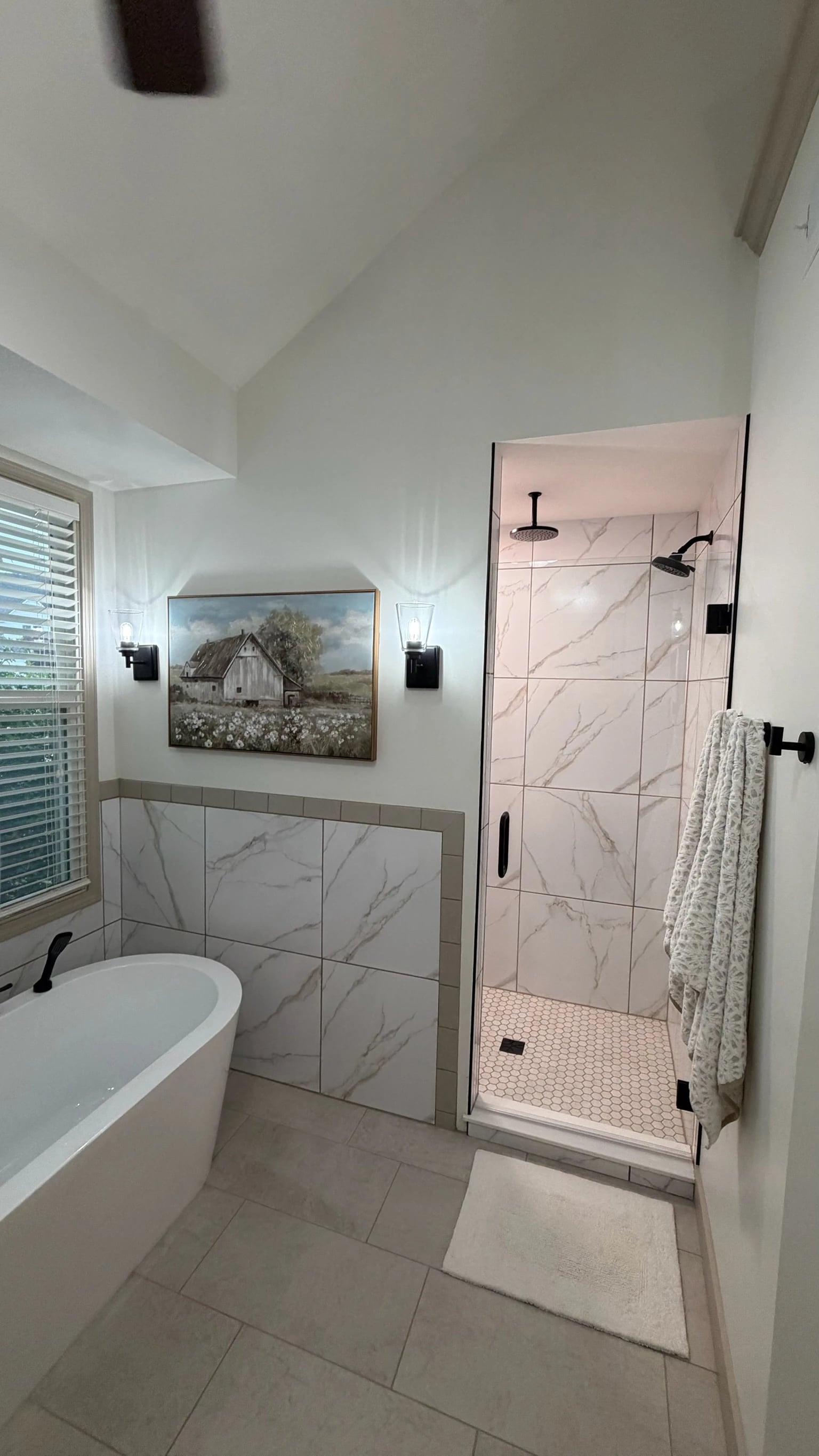 Tub and glass shower